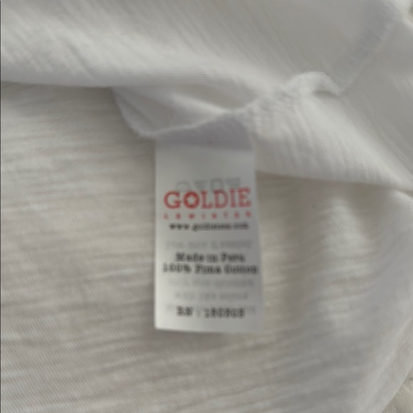 Goldie White Ruffled 3/4 Sleeve T-Shirt - Picture 7 of 7